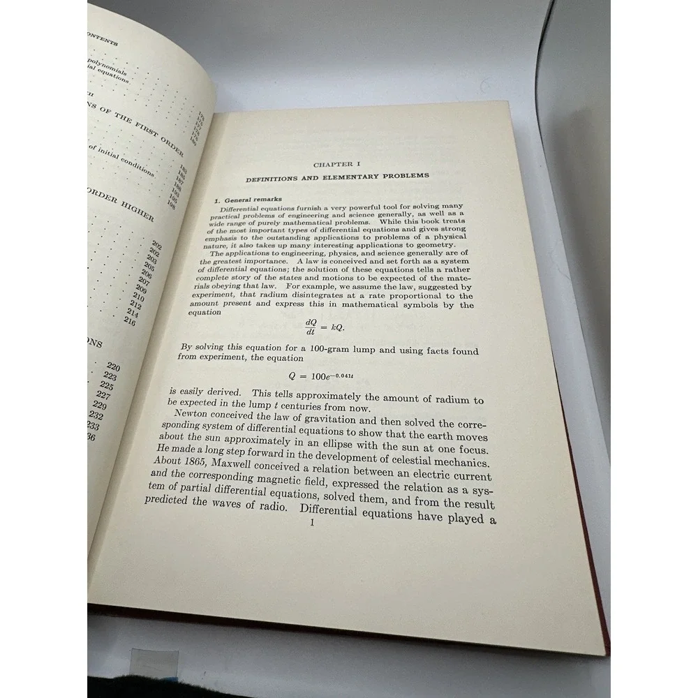 Elementary Differential Equations Lyman‎ M. Kells Fourth Edition 1954 Math Book